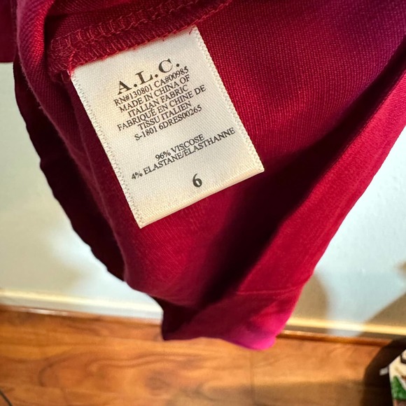 ALC Red Sheath Dress Size 6 - Picture 4 of 4